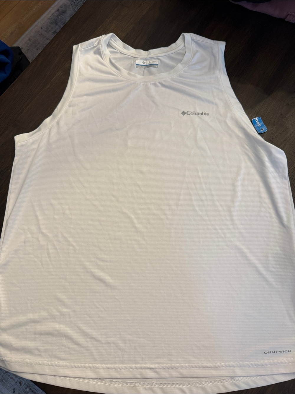 Columbia White Sleeveless Omni-Wick Athletic Tank